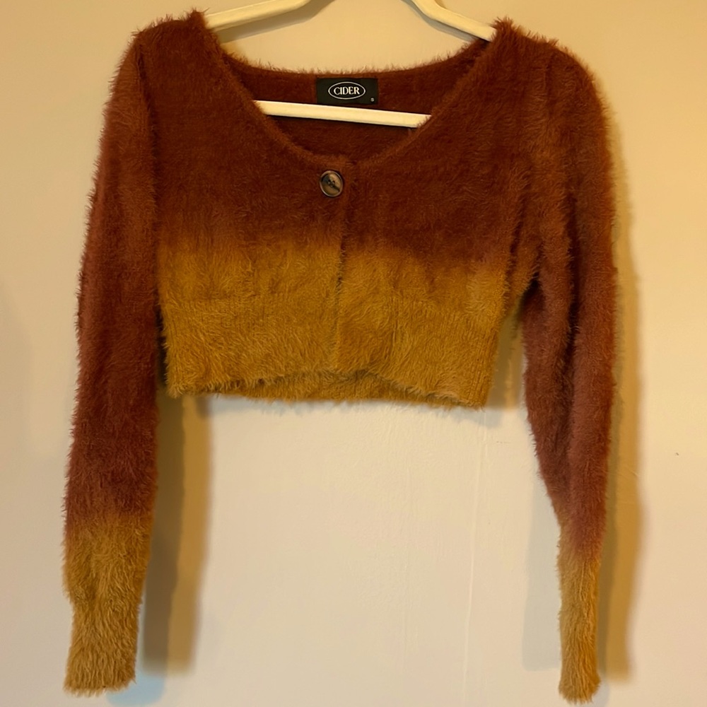 Fluffy Cropped Cardigan
